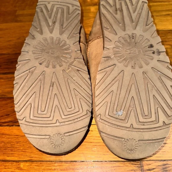 UGG Women’s Size 11 Chestnut Suede Shearling Slippers - Picture 10 of 10